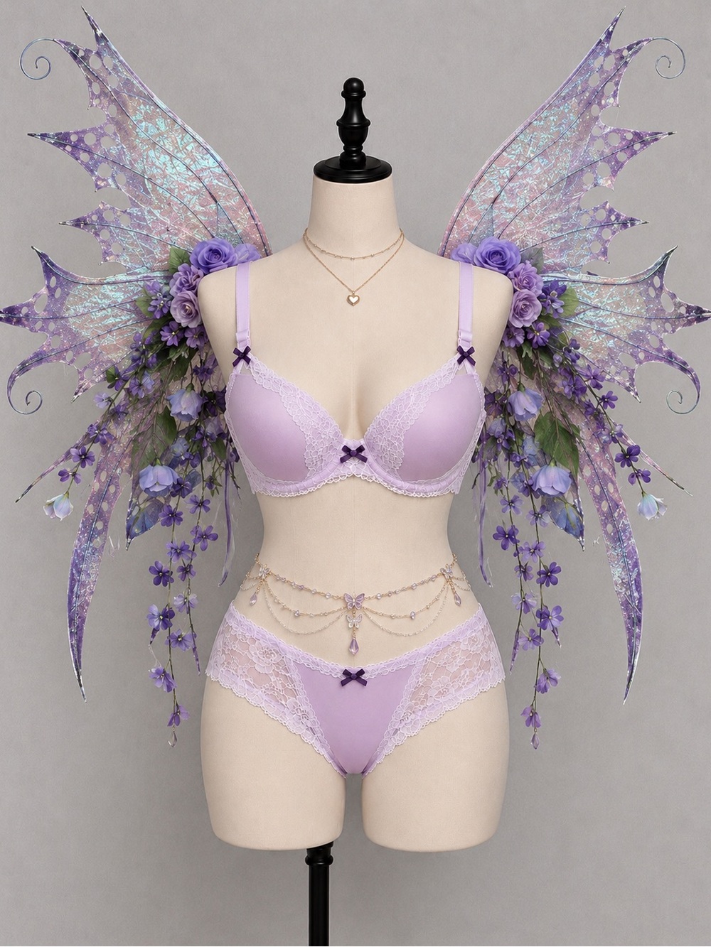 🍒3/33$ Victoria’s Secret Lilac Lace Dream Angels Lined Demi Bra 34D
